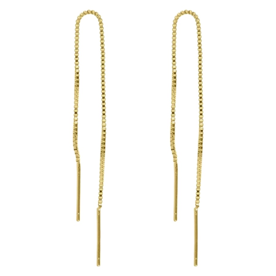 Timi Of Sweden Thea Chain Earrings Gold 9cm