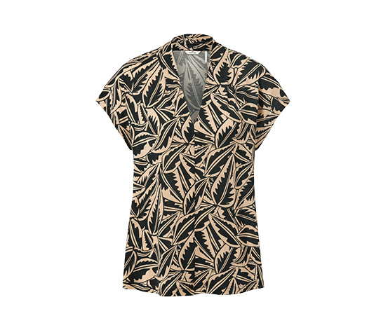 Bedrucktes Shirt mit Stehkragen