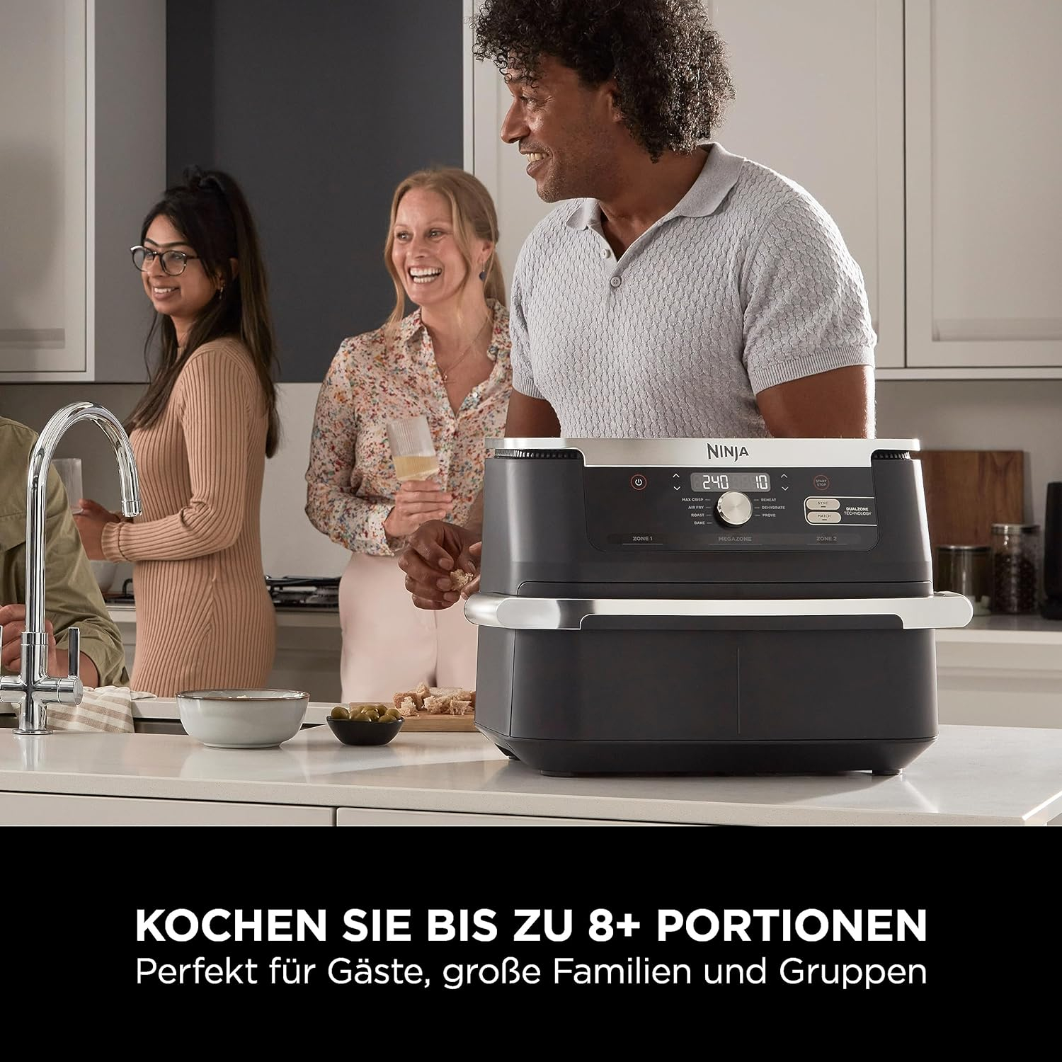 (327x496mm) Foodi FlexDrawer Heissluft Fritteuse Küchen Fryer (AF500EU) - Schwarz