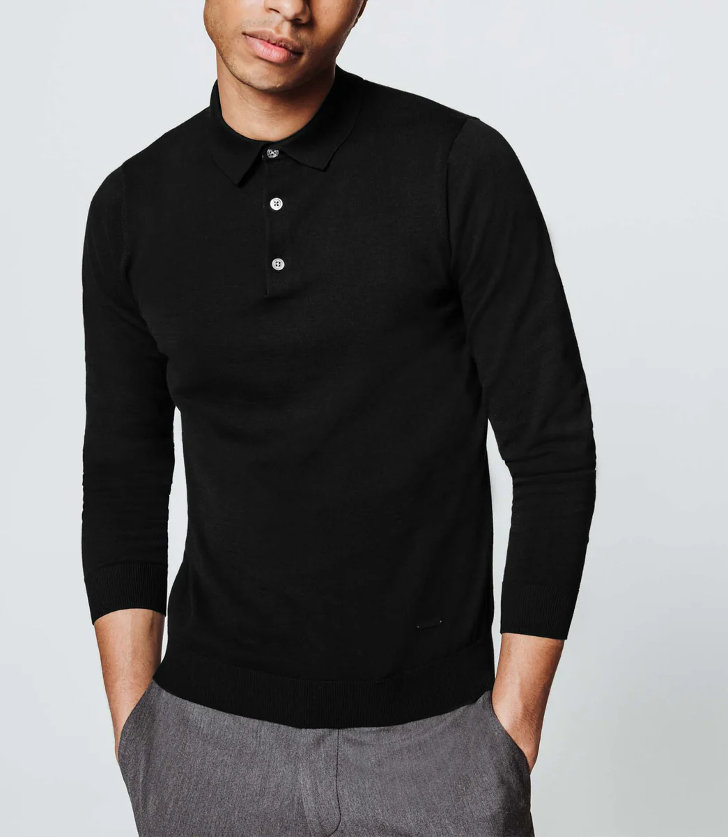 Polo uni noir