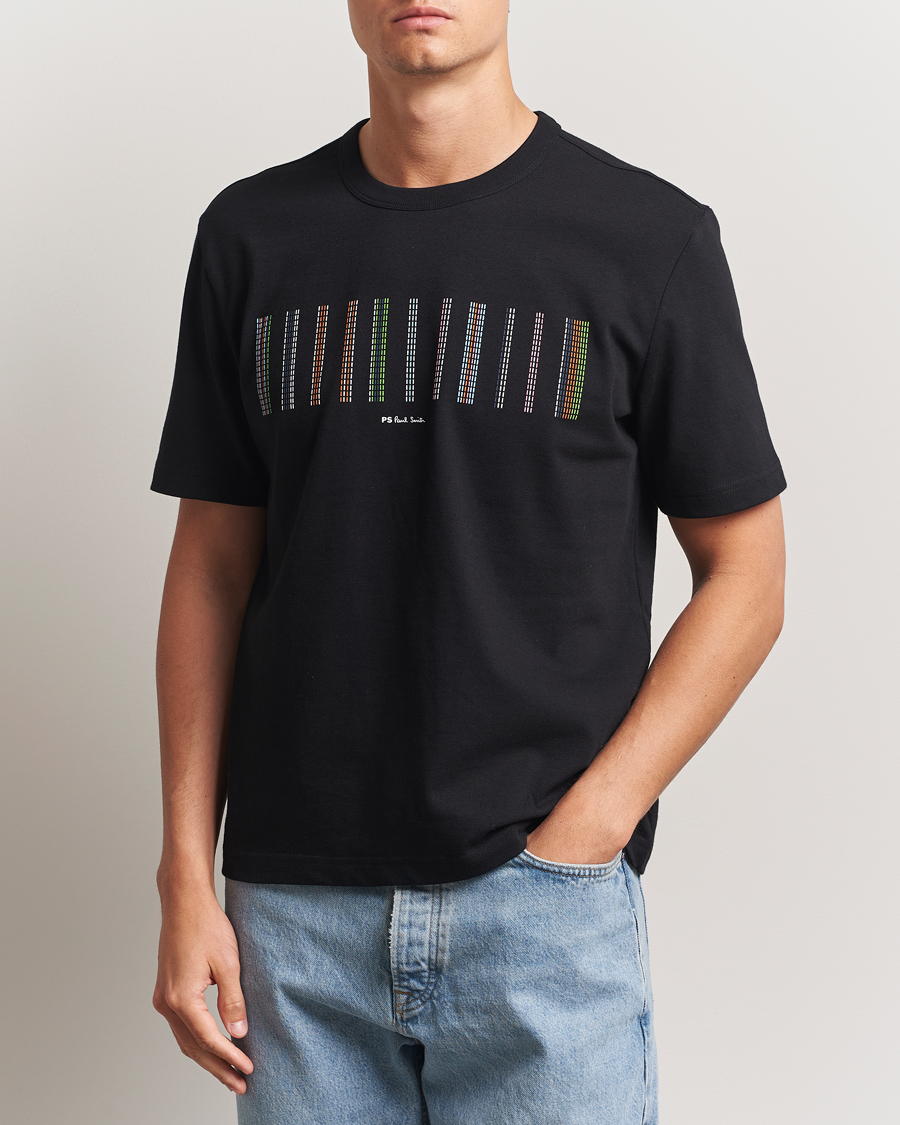 PS Paul Smith Striped Crew Neck T-Shirt Black