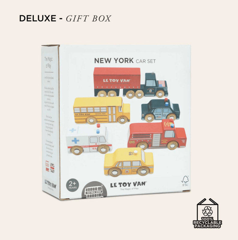 Le Toy Van New York Sett med 6 Trebiler