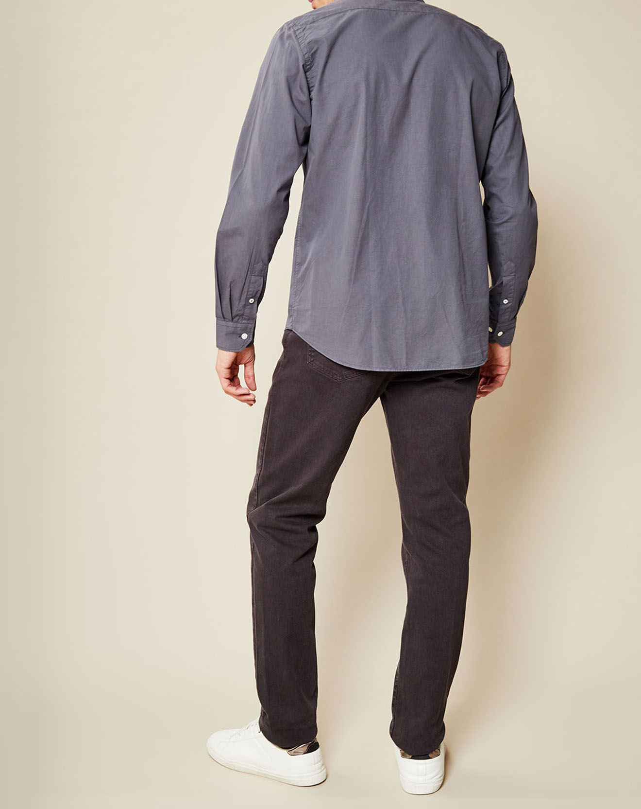 Hartford Chemise Slim Sammy Pat gris
