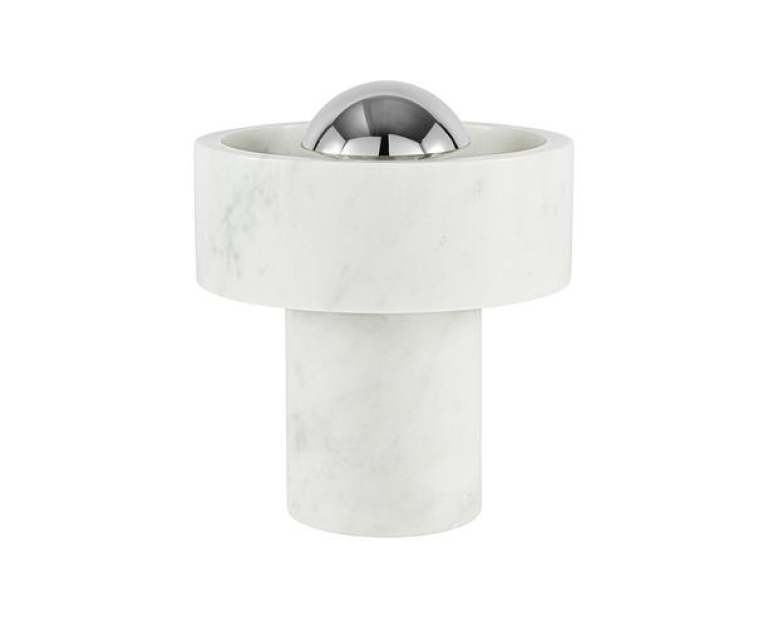 Tom Dixon Stone tafellamp LED oplaadbaar marmer/zilver