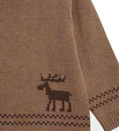Hust and Claire Bluse - Strick - Pilou - Kaffee-Melange