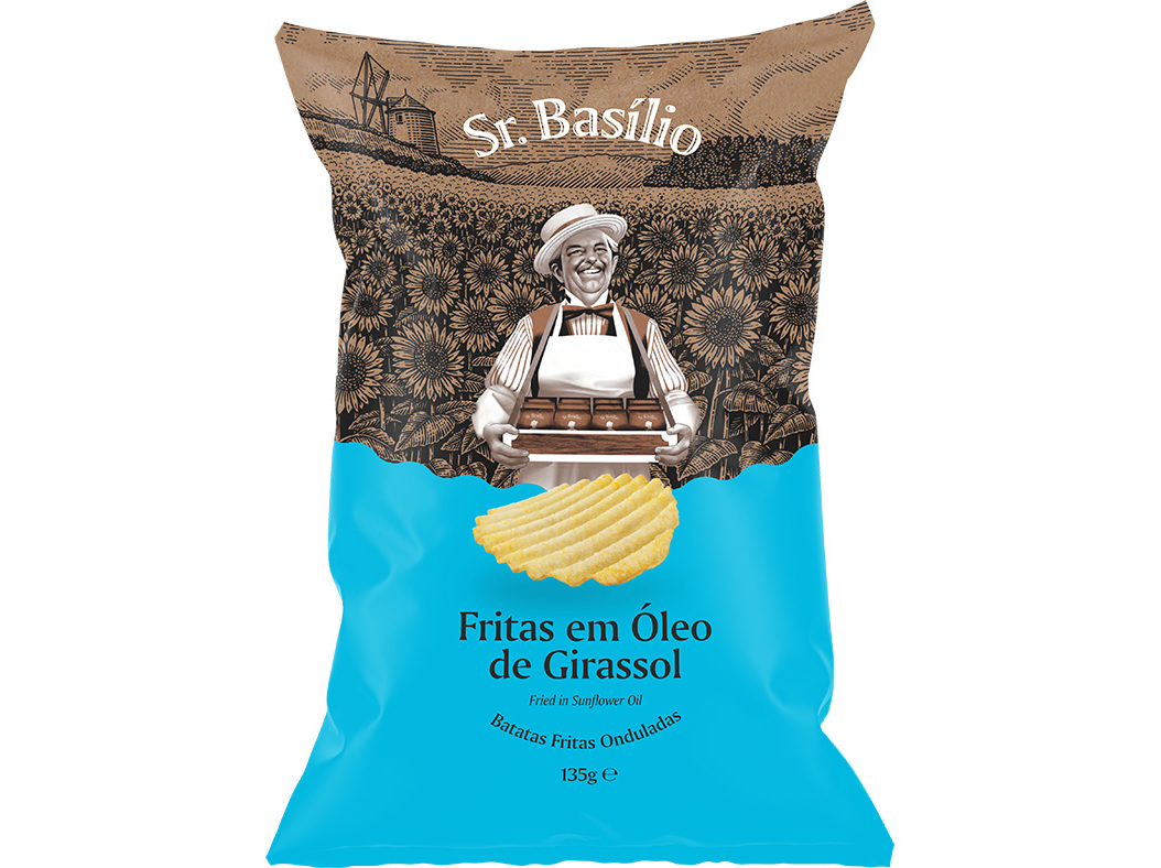 BATATAS SR.BASÍLIO FRITAS ONDULADAS EXTRA LARGAS 135G