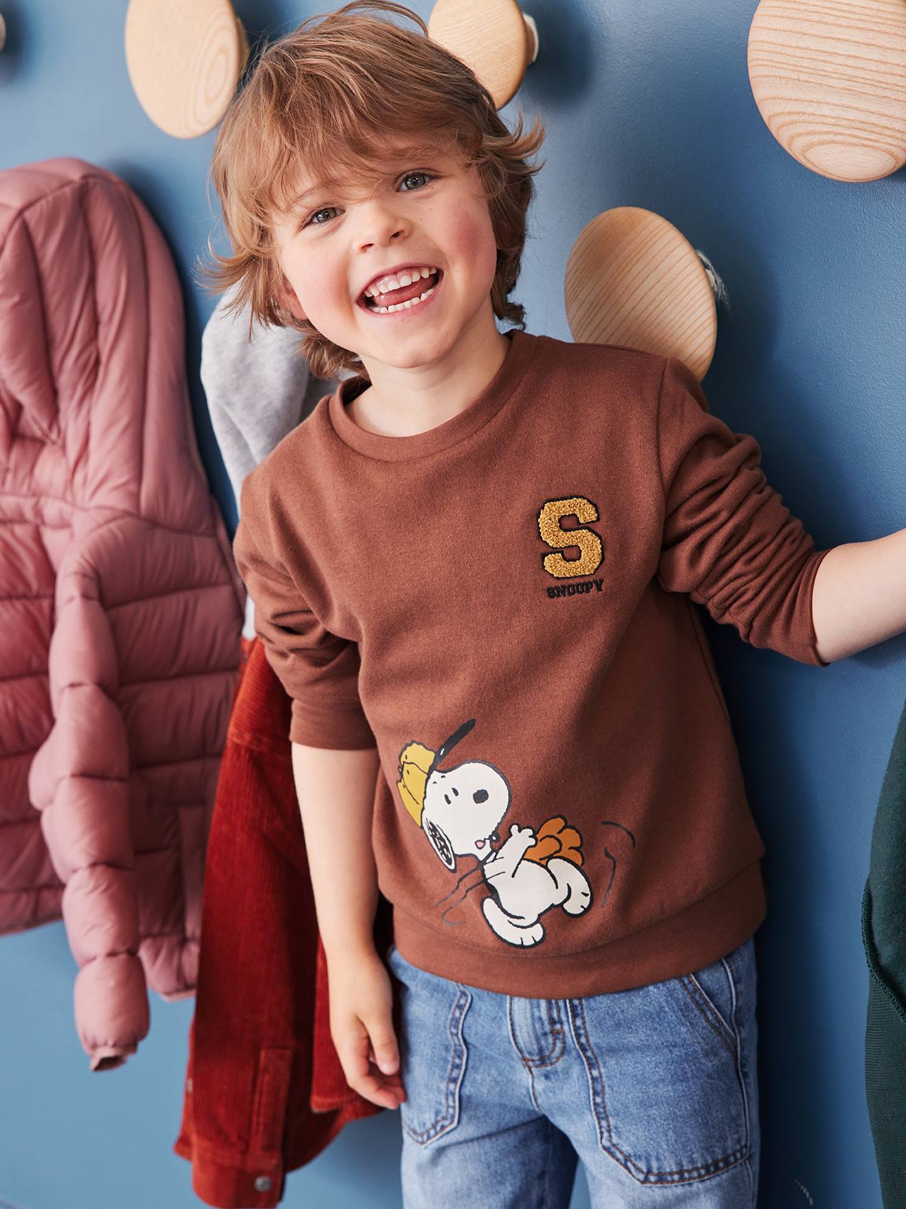 Moletom Snoopy Peanuts® para meninos, cor mocha