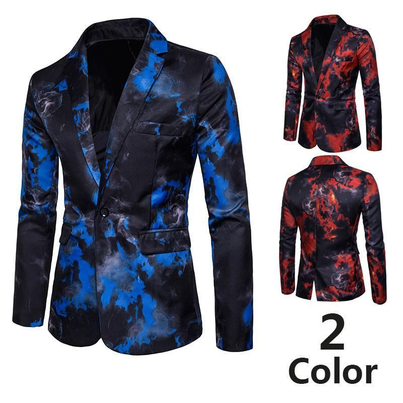 Aozora - Blazer met één knoop en print