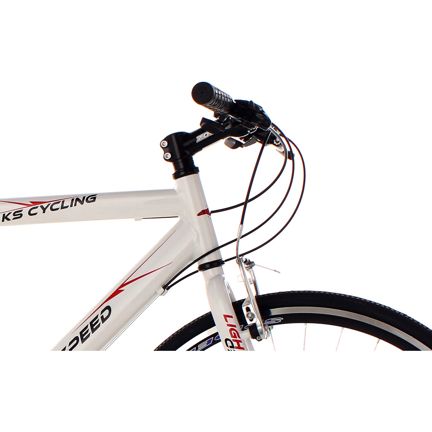 KS Cycling Fitnessrad 21 Gänge Fitness-Bike Lightspeed (White) 28 Zoll