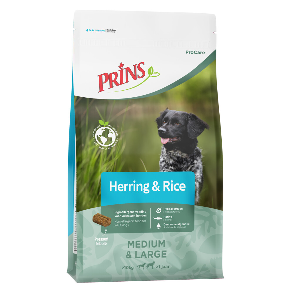 Prins ProCare Hypoallergeen Haring & Rijst Hondenvoer 12 kg