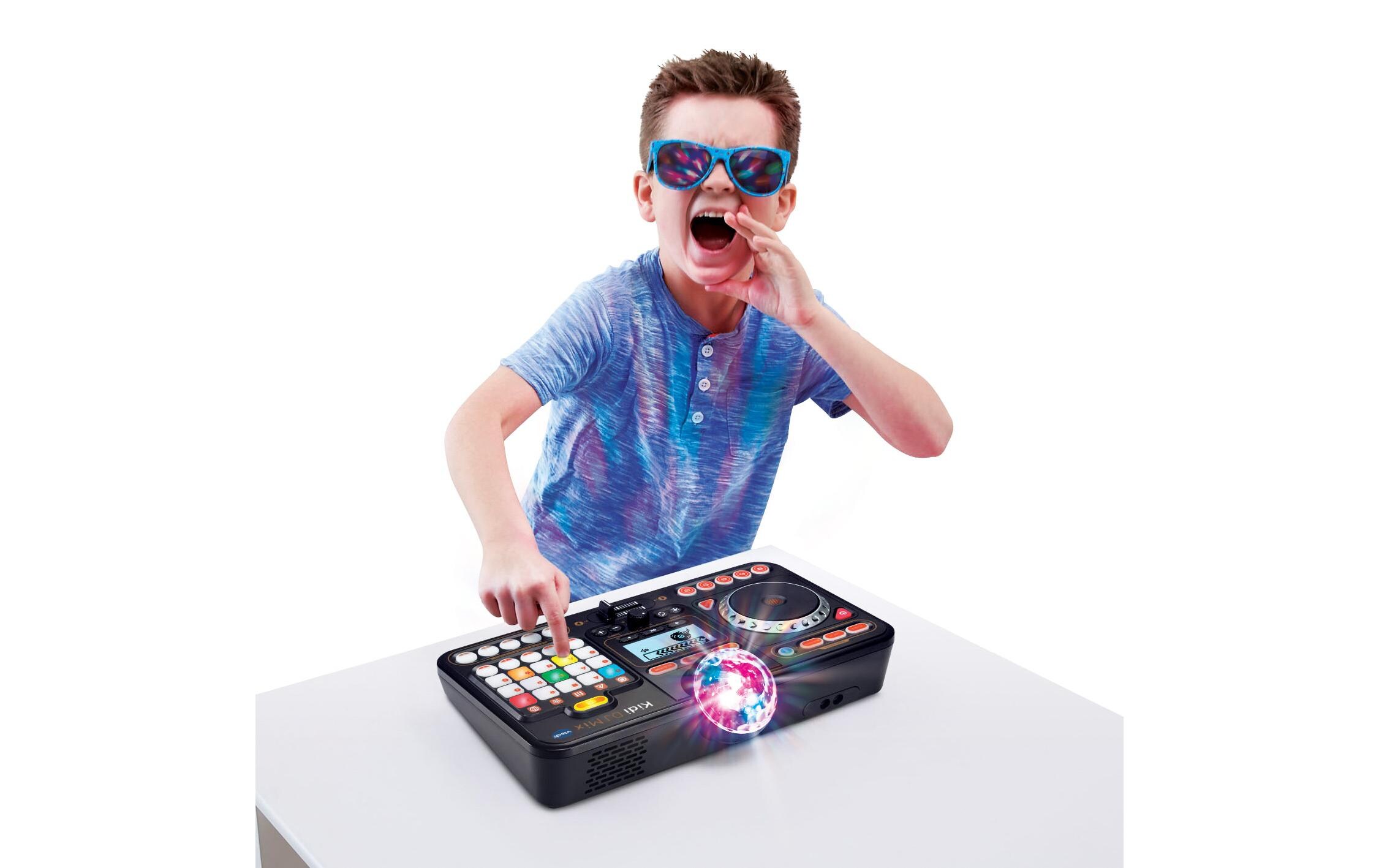 Musikplayer Kidi DJ Mix10-in-1 DJ-Mischpult mit Launchpad, Jog-Wheel und vielen Effekten zum Bearbeiten der Musik