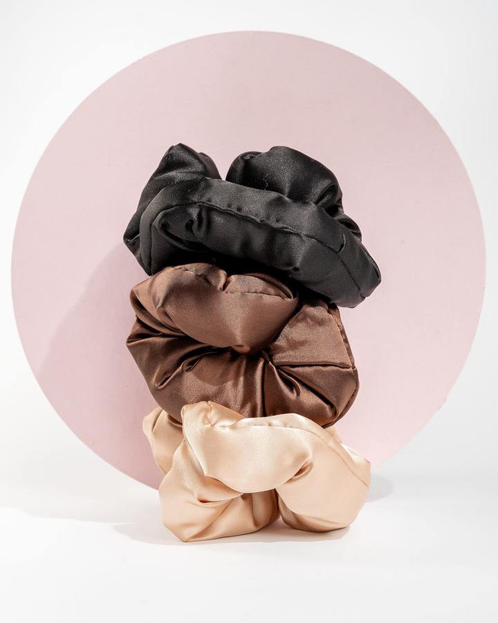 Brushworks Large Classic Cloud Scrunchies 3pcs