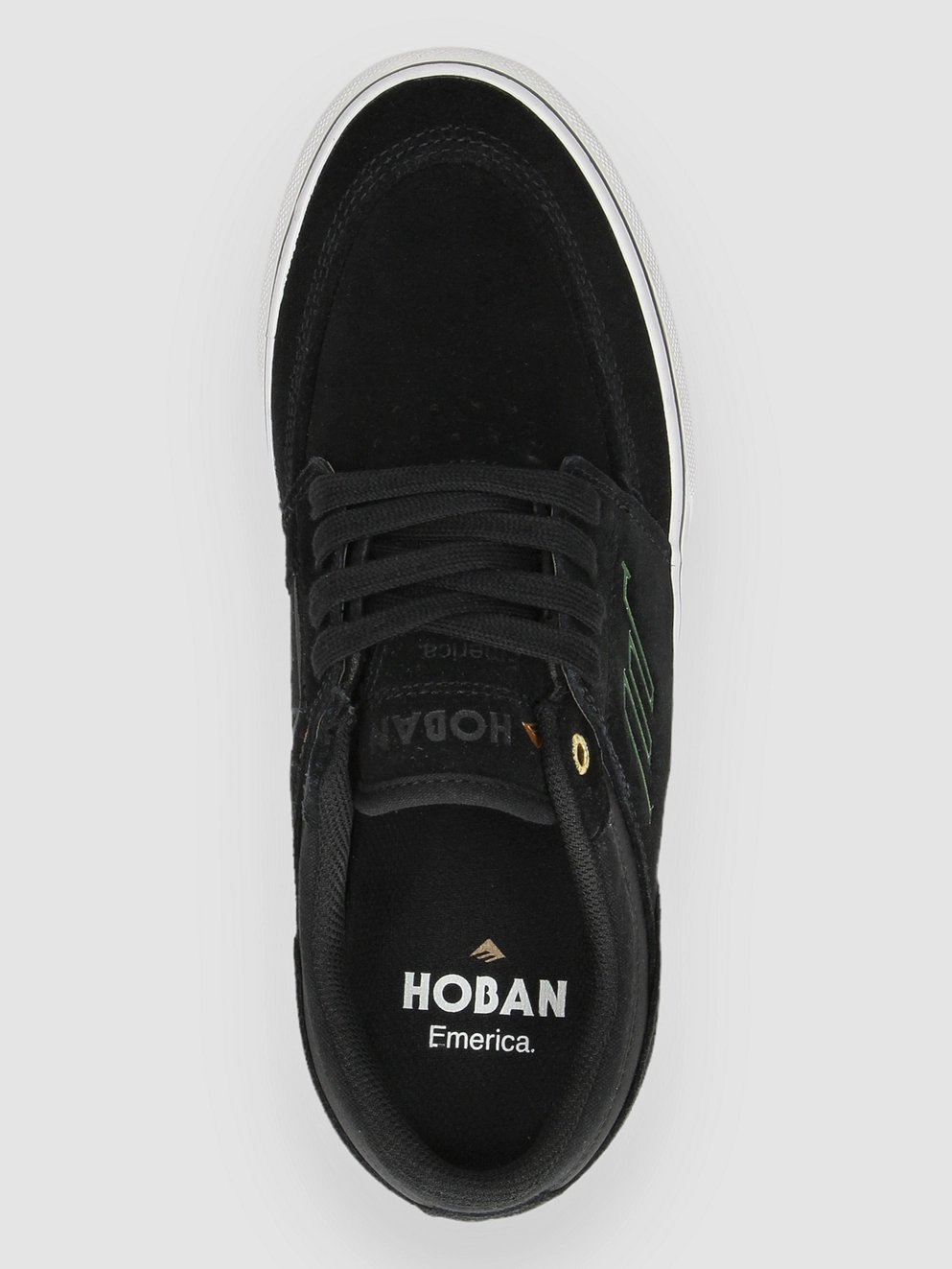 Emerica Hoban Skate Shoes black/white/gold