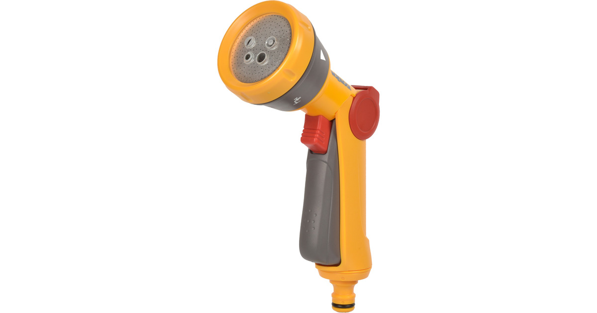 HozelockAuto Reel Mobile slangenwagen met 35 m slang, Incl. Multi Spraygun  (Grijs/geel)