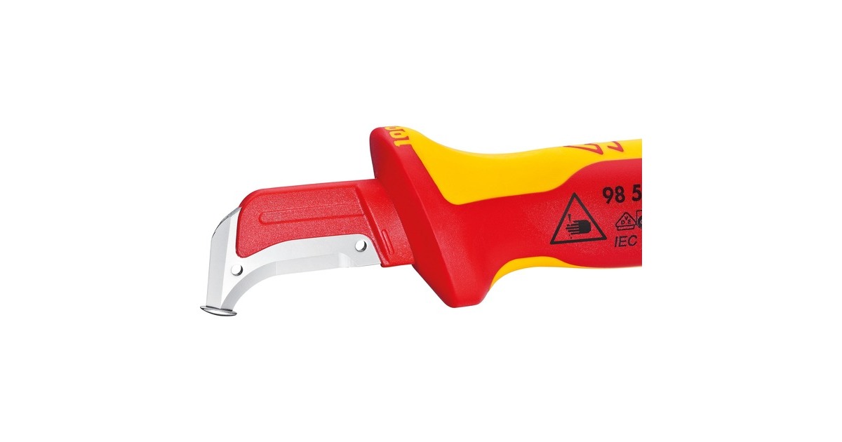 KNIPEXOntmantelingsmes 9855SB  (Rood/geel, 180 mm)