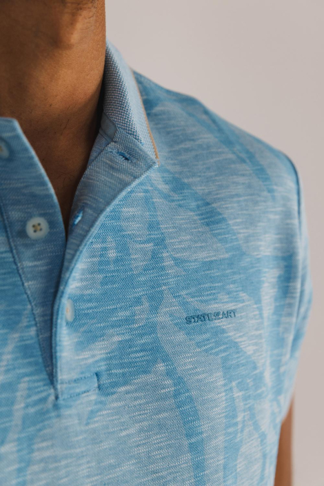 State of Art blauwe heren polo