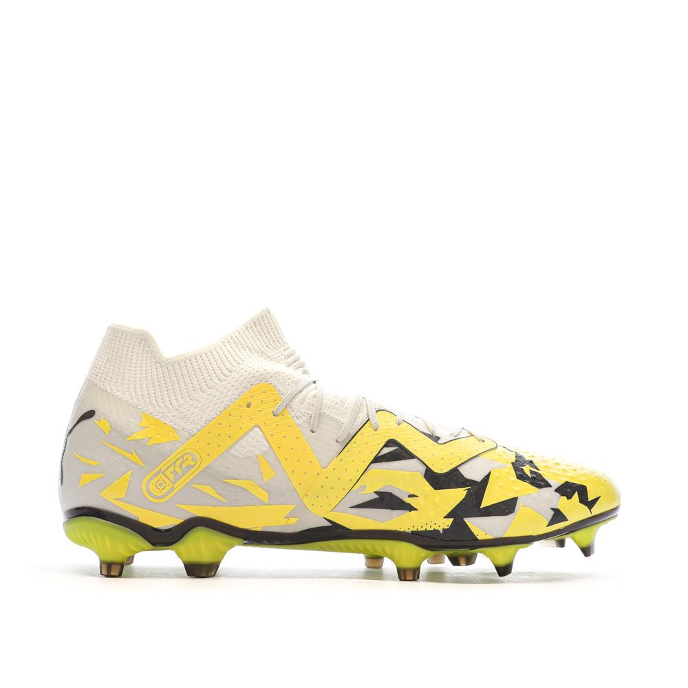 Puma Chaussures de Foot Gris/Jaune Homme Puma Future Match FG/AG
