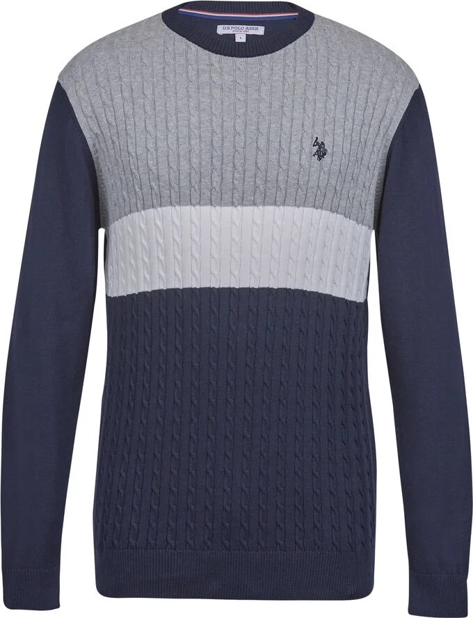 U.S. Polo Assn. KEAN REG COT CAB USPA M KNIT 19-4020tcx dark sapphire