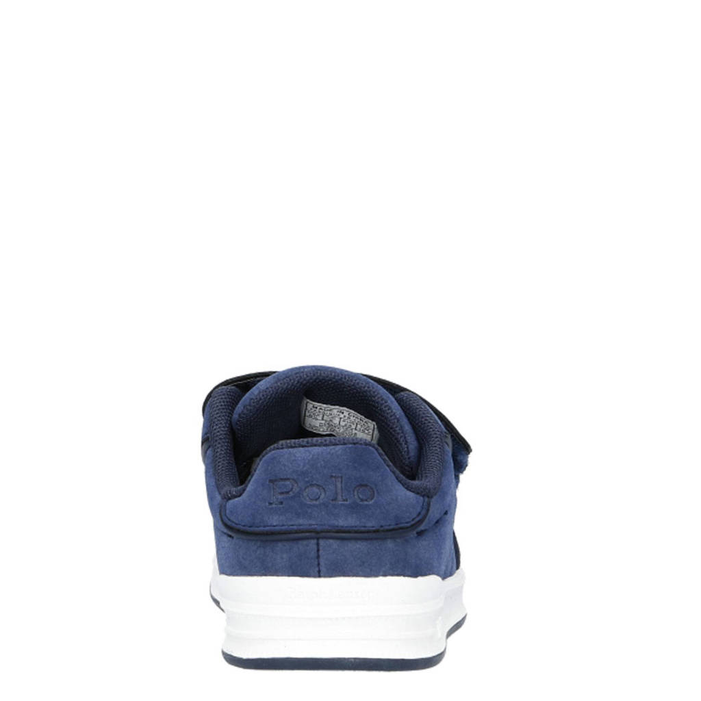 Ralph Lauren Heritage Court III Kleuter suède sneakers blauw
