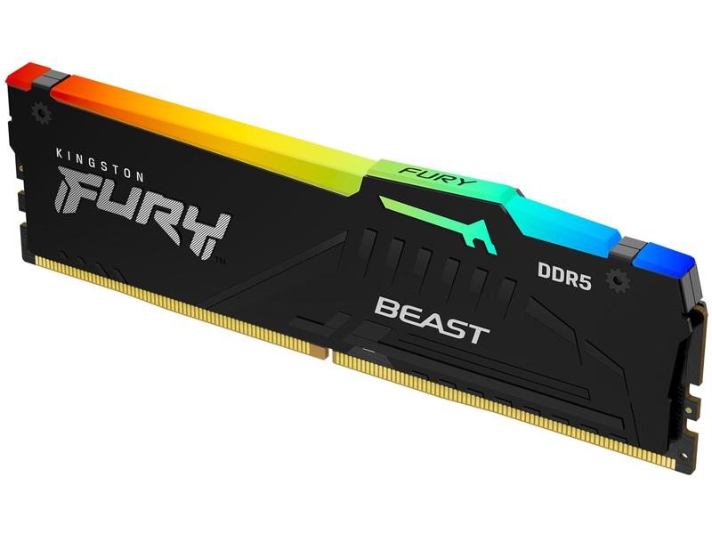 Kingston DDR5-RAM FURY Beast RGB 5600 MHz 1x 16 GB High-Performance Arbeitsspeicher mit RGB-Beleuchtung