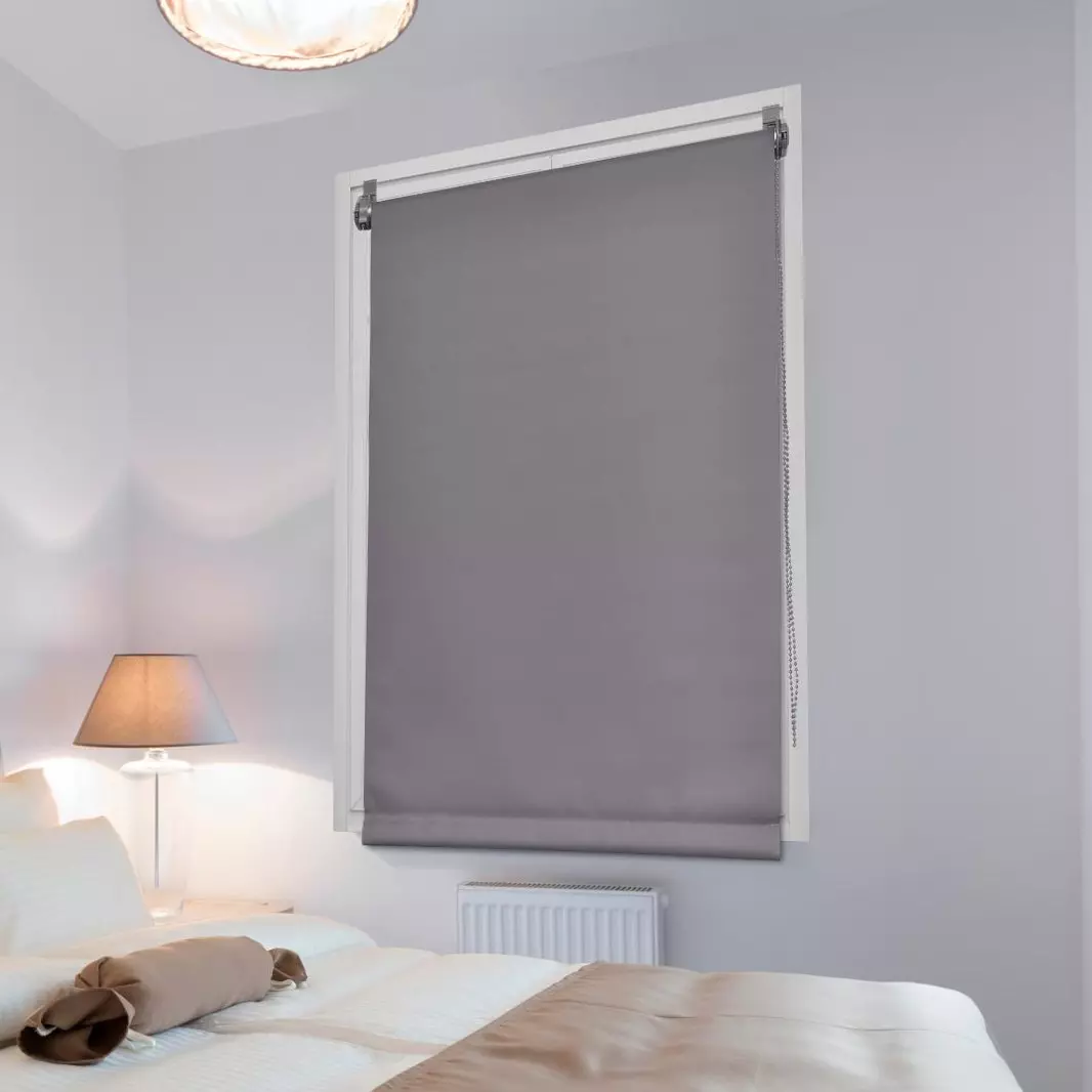 Store enrouleur occultant (75 x 180 cm) Uni Gris