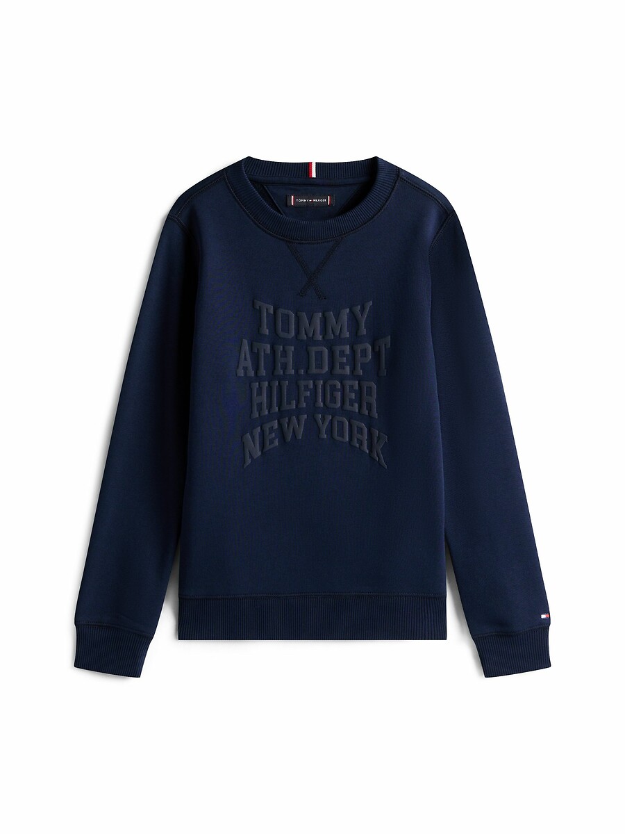 TOMMY HILFIGER<br>Suéter liso com gola redonda