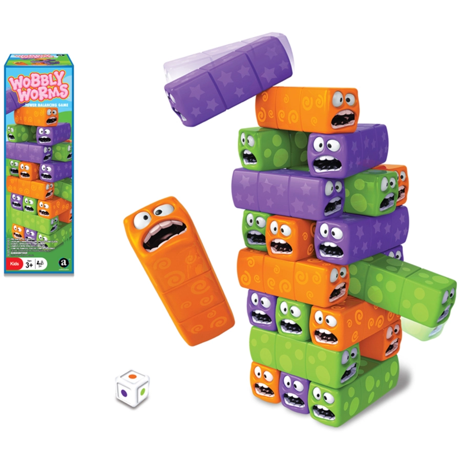 Merchant Ambassador Wobbly Worms Tower Balancing Game bunt