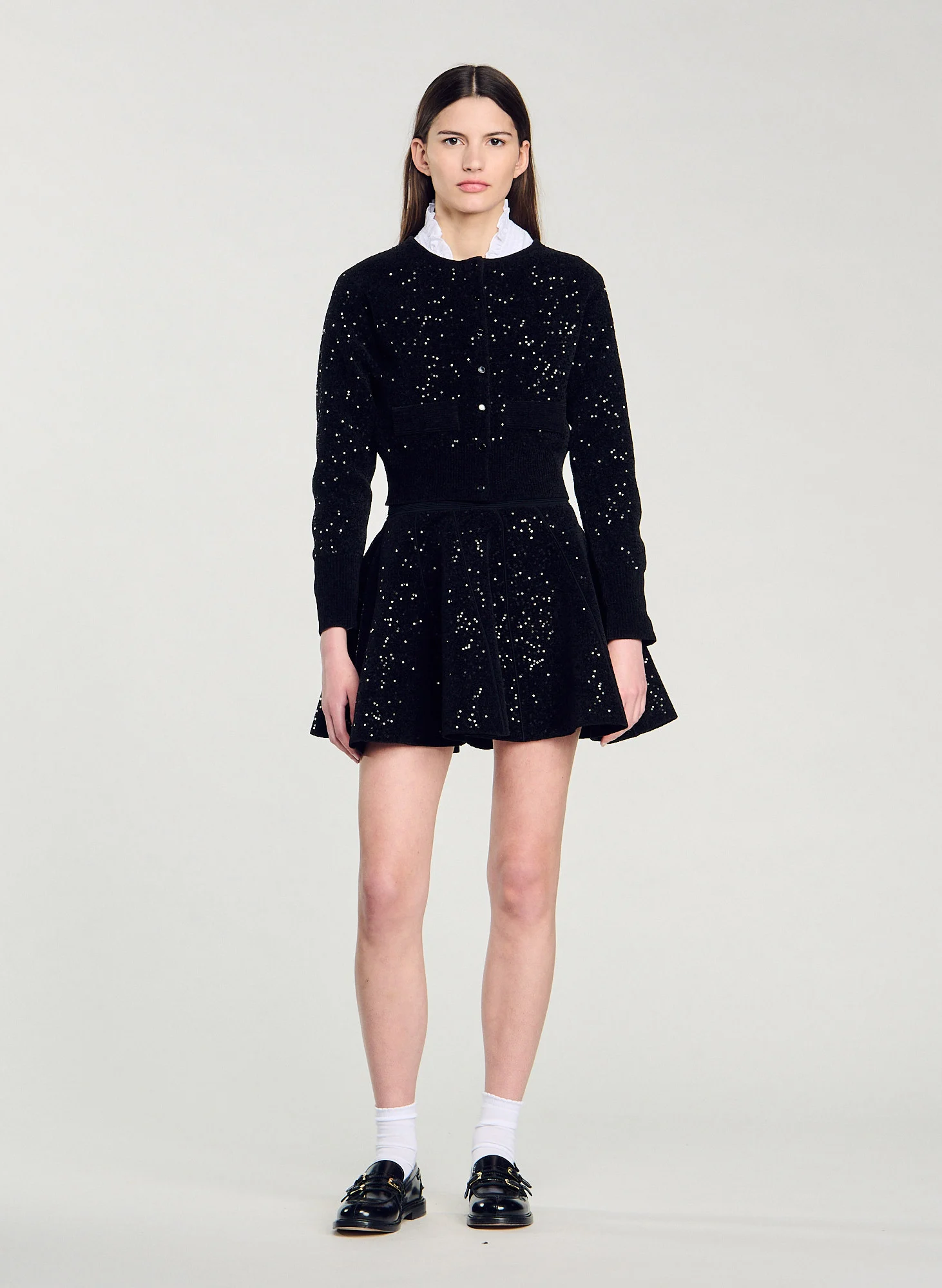 Cardigan col rond| Noir