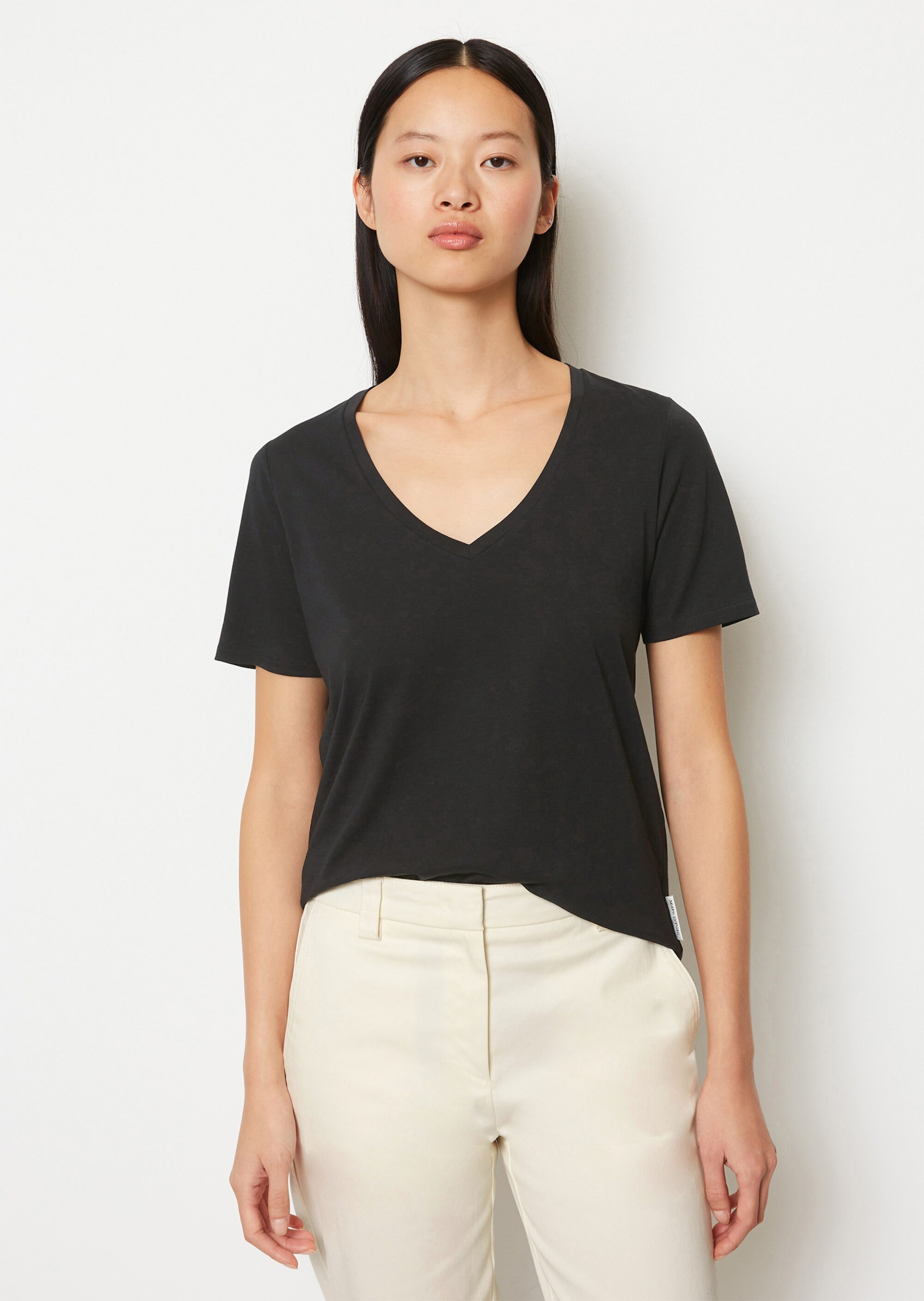 V-Neck-T-Shirt regular aus Organic Cotton