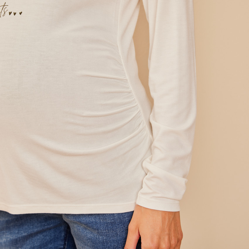 T-shirt manches longues en jersey print fantaisie pour femme