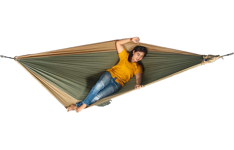 Ticket to the Moon King Size Hammock Hängematte - Army Green/Brown