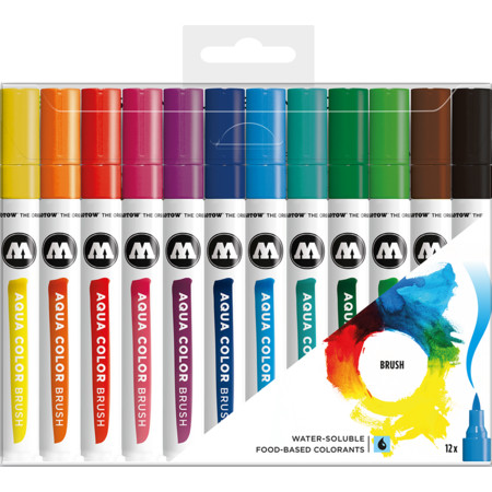 Molotow Aqua Color Brush Basic-Set 1 by MolotowBrush pen - 1-2 mm