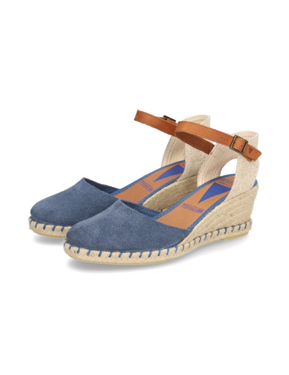 Veloursleder Keilsandale