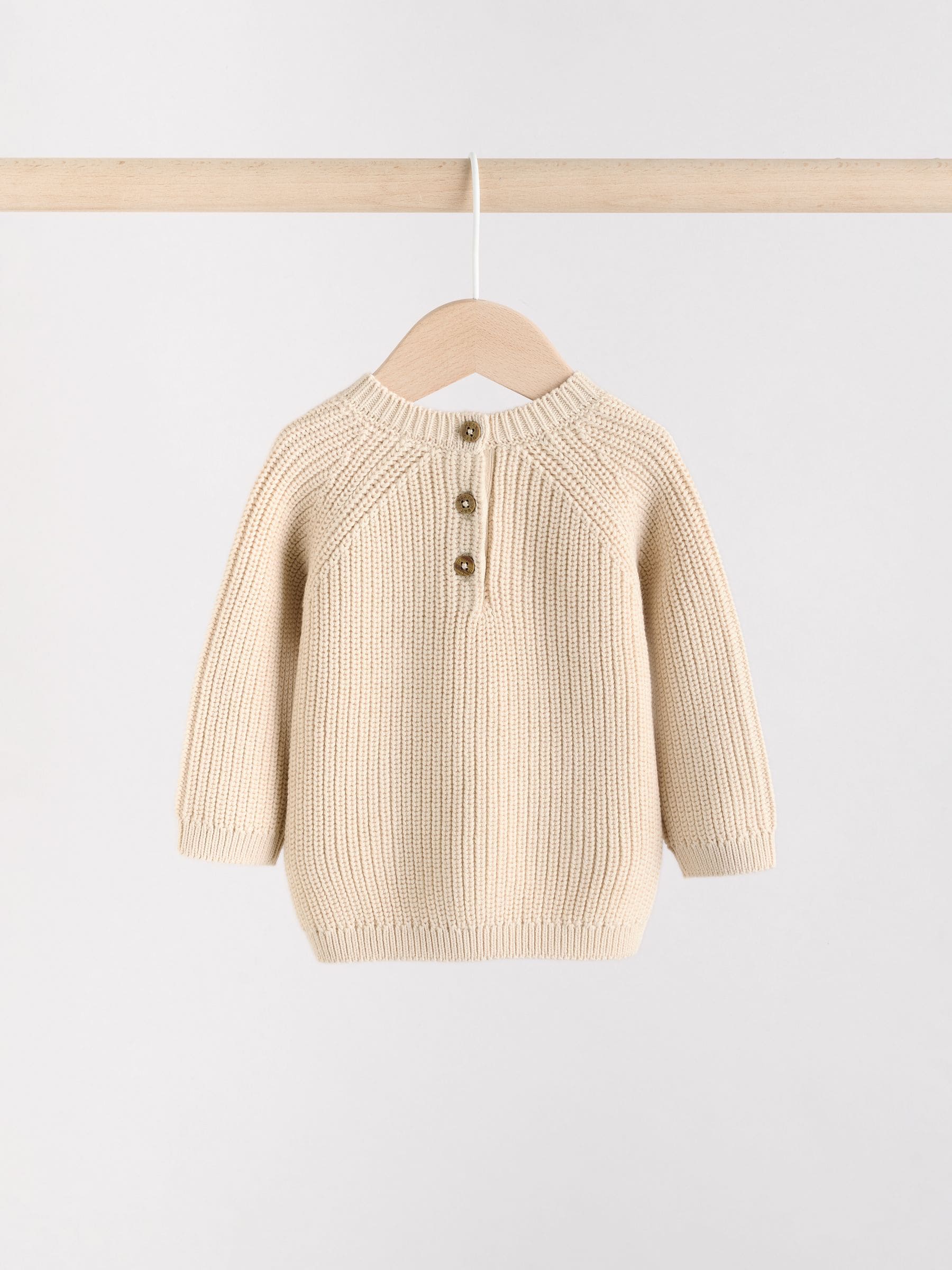 Naturel met strepen - Babyset met gebreide trui en legging (0mnd-2jr)