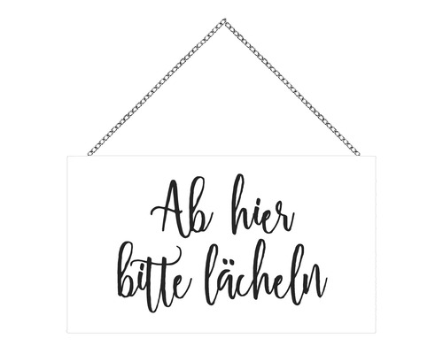 Houten bordketting 'Van hier' 23x13 cm