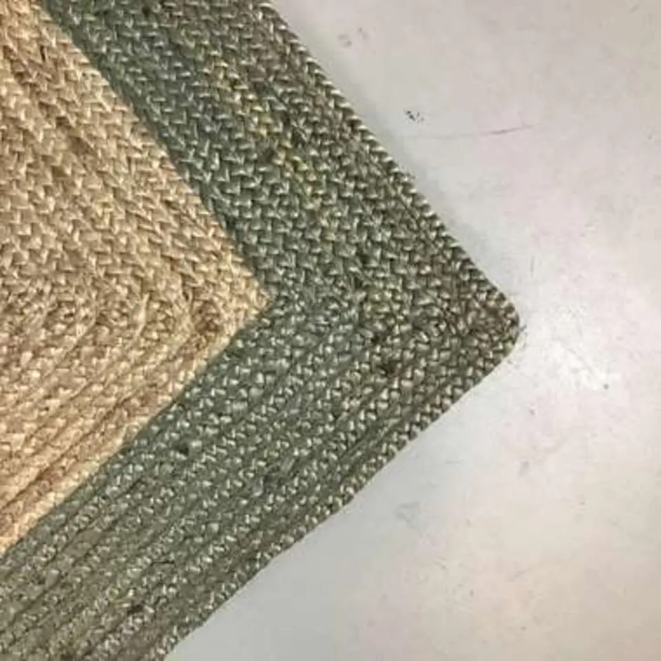Eva Interieur Vloerkleed Jute - Naturel/Groen - 140x190