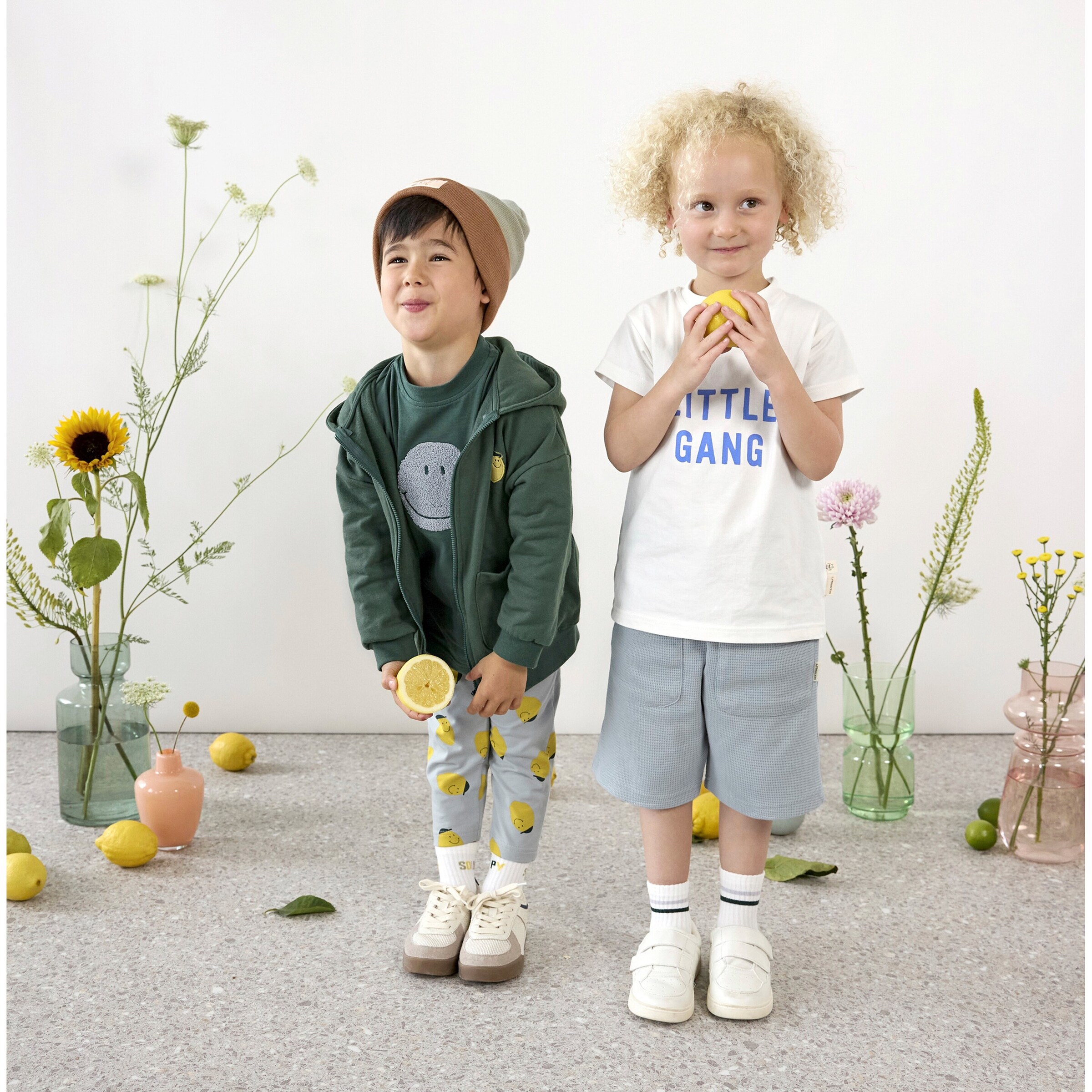 Lässig Shorts Waffelpiqué Little Gang hellblau