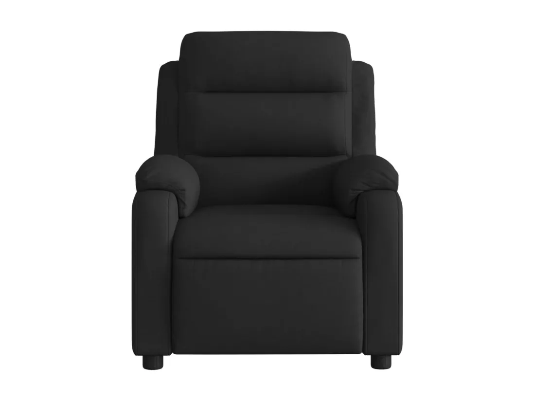 Fauteuil massant inclinable électrique Noir Tissu