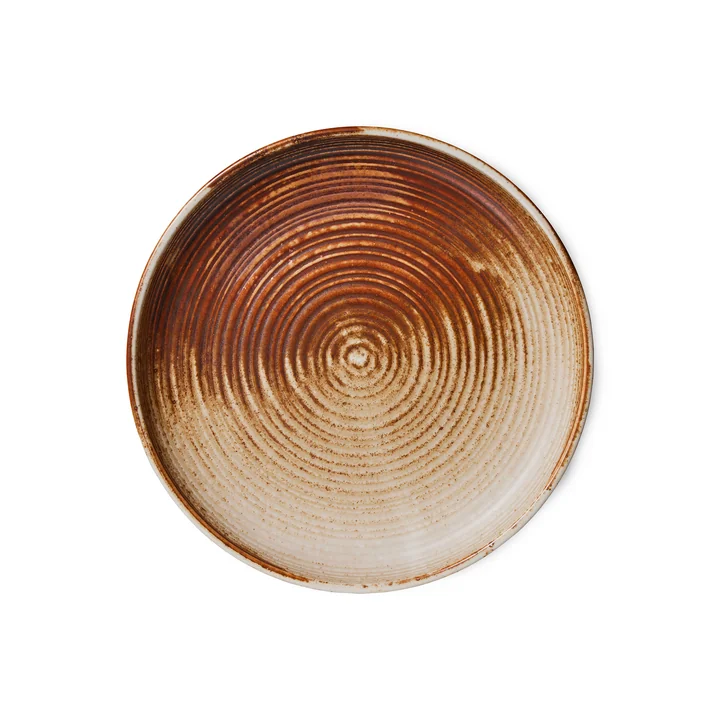 HKliving - Chef Ceramics tiefer Teller, Ø 19,3 cm, rustic cream/brown