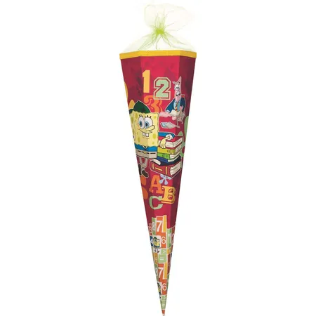 Nestler Schultüte Spongebob Schulspaß, 85 cm 6-eckig