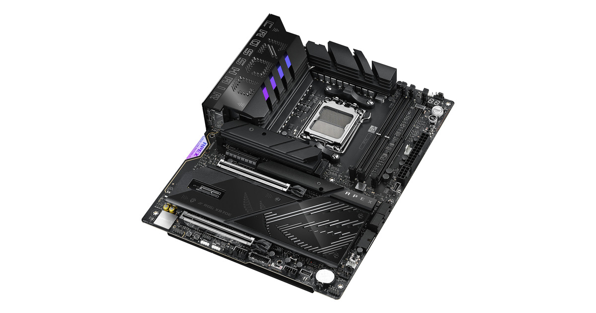 ASUSROG CROSSHAIR X870E APEX socket AM5 moederbord  (RAID, 5 Gb-LAN, Wi-Fi 7, BT 5.4, Sound, ATX)
