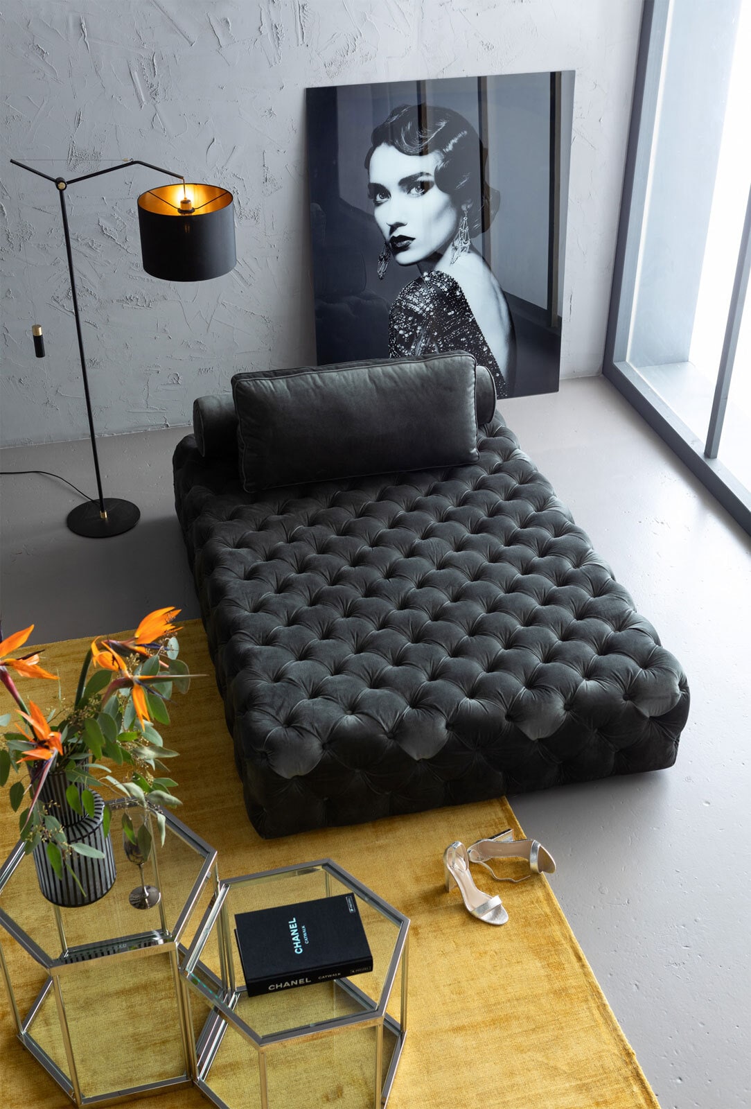 KARE DESIGN Couchtisch COMB 45 cm silberfarbig