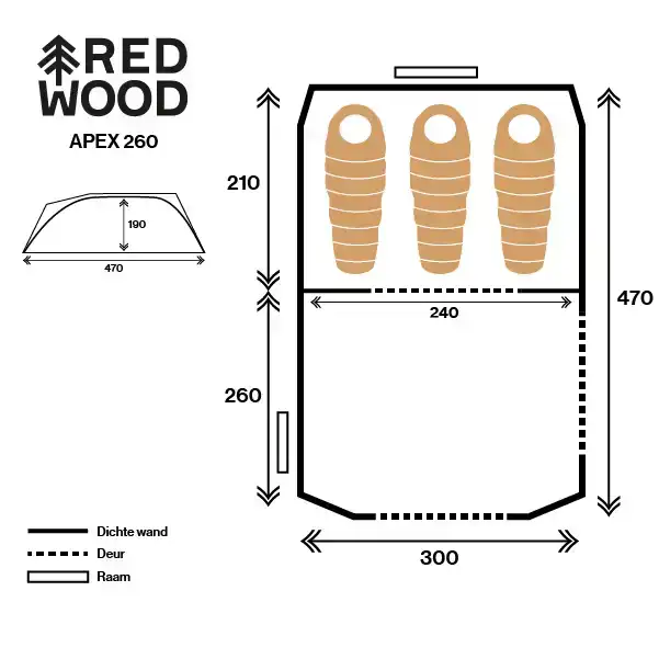 Apex 260 Tunneltent