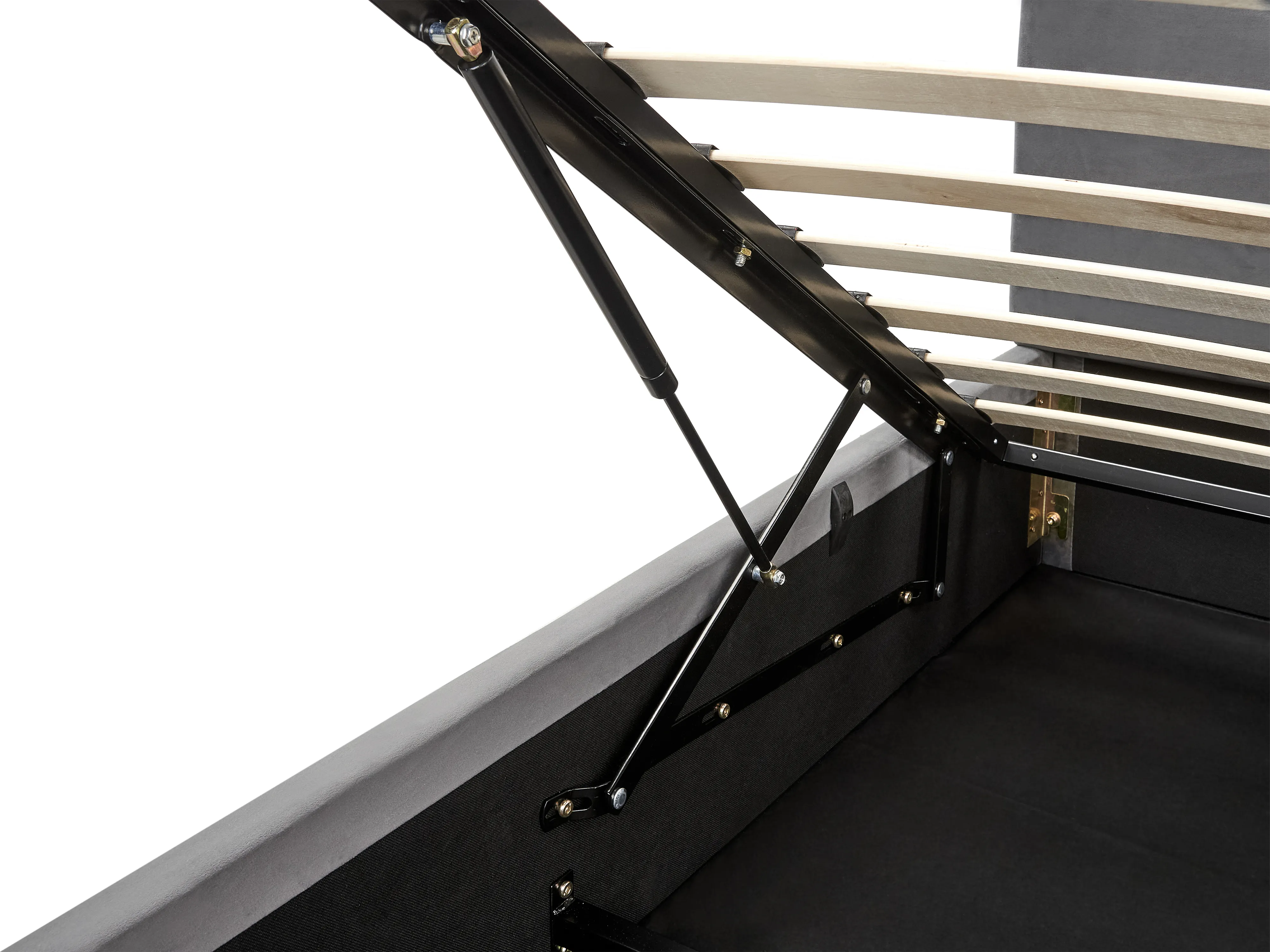 Bed met opbergruimte Fluweel BOUSSE 180 x 200 cm Donkergrijs