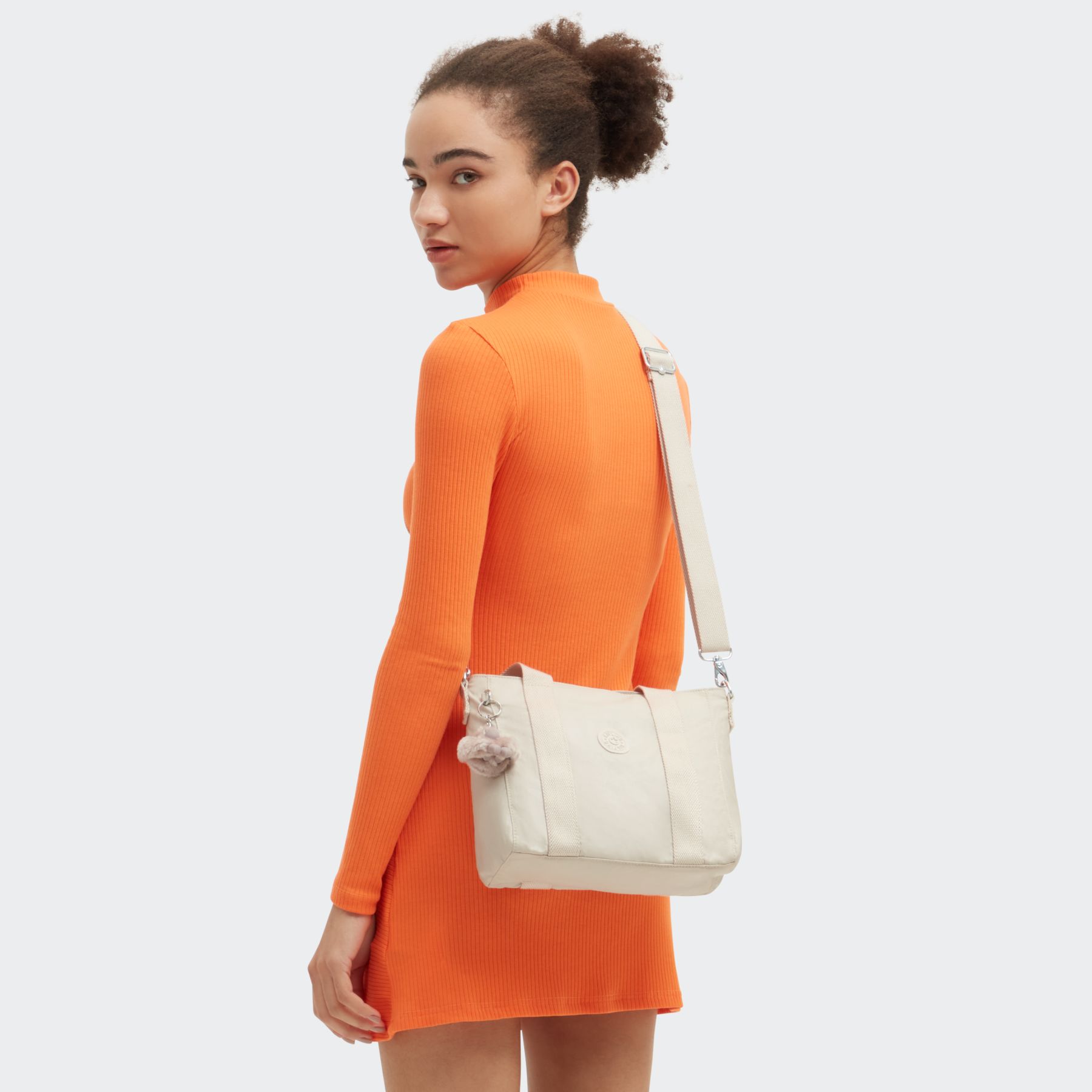 ASSENI MINI Mini fourre-tout avec bandoulière détachable - Beige Pearl