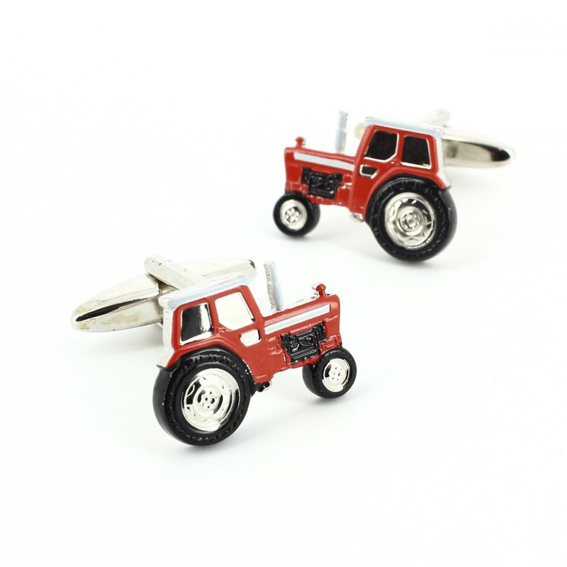Boutons de manchette, Tracteur rouge