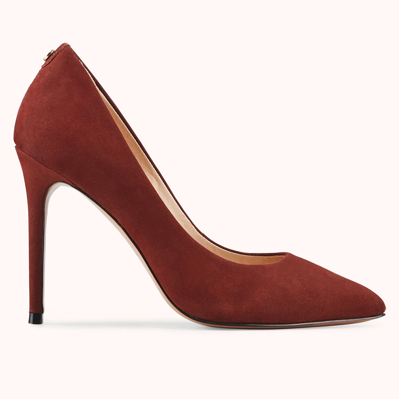 Cosmoparis Escarpins en Velours de Cuir Jissia rouge marroné - Talon 10 cm