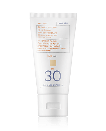 Korres Sun Care Yoghurt Tinted Sunscreen Face Cream SPF 30 50ml