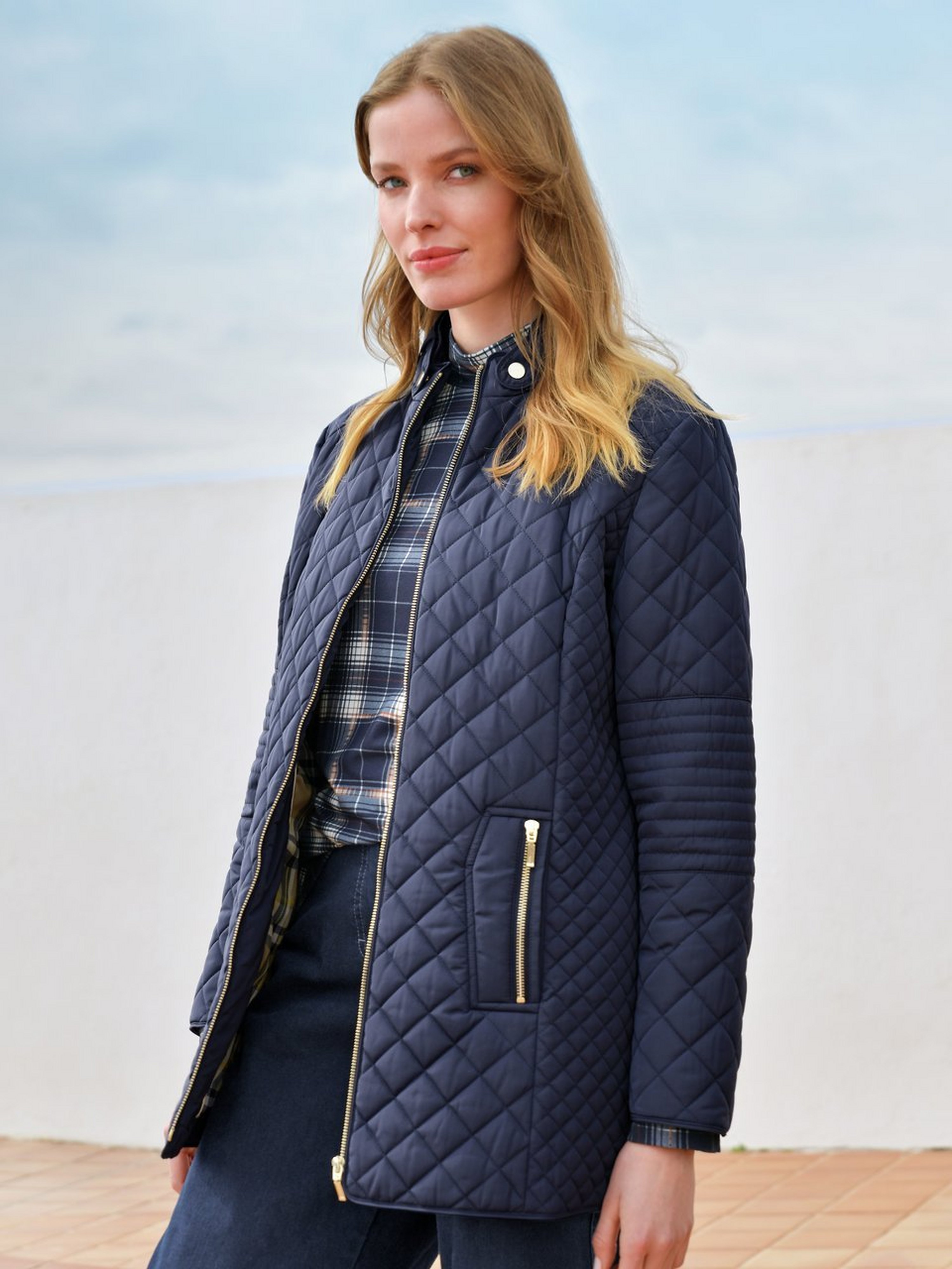 Steppjacke mit Stehkragen