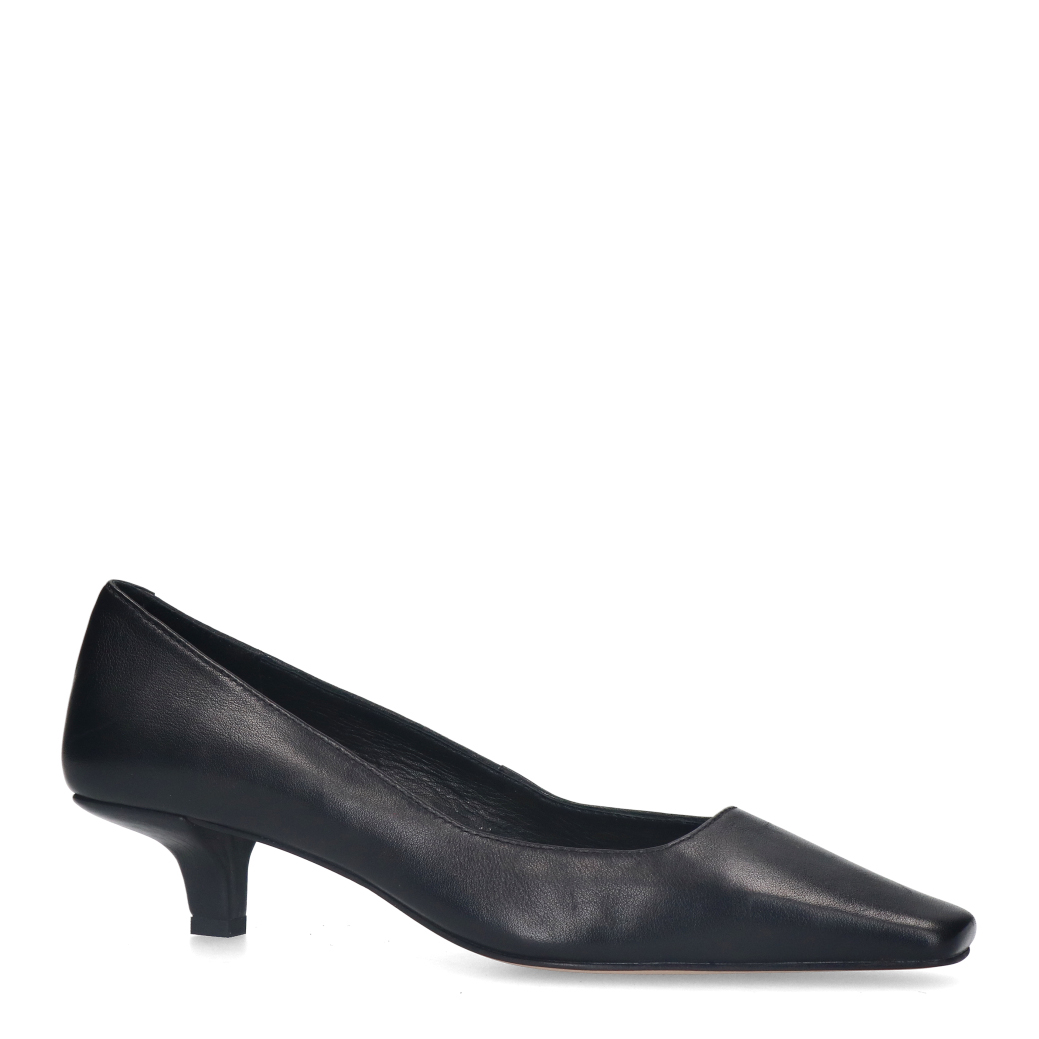 Zwarte leren pumps